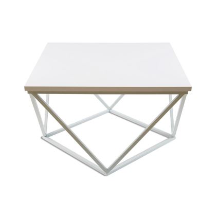 Coffee table CURVED 60x60 cm white