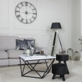 Coffee table CURVED 62x62 cm black/white