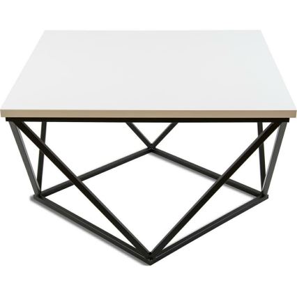Coffee table CURVED 62x62 cm black/white