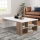Coffee table DEFNE 34x90 cm white/brown