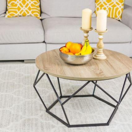 Coffee table DIAMOND 40x70 cm black/brown