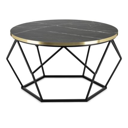 Coffee table DIAMOND 40x70 cm black/gold
