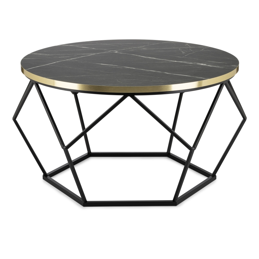 Coffee table DIAMOND 40x70 cm black/gold