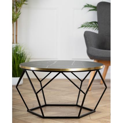 Coffee table DIAMOND 40x70 cm black/gold