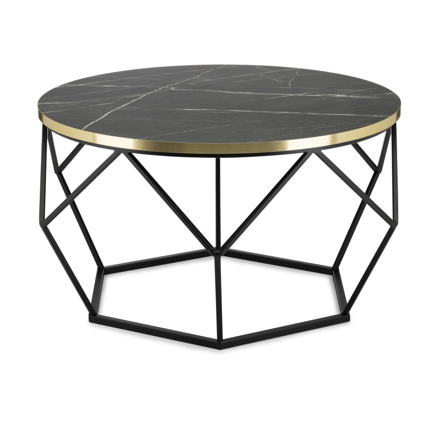 Coffee table DIAMOND 40x70 cm black/gold