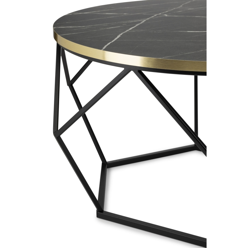 Coffee table DIAMOND 40x70 cm black/gold