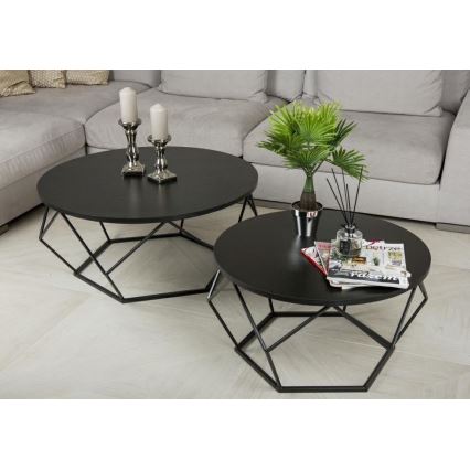 Coffee table DIAMOND 40x70 cm black