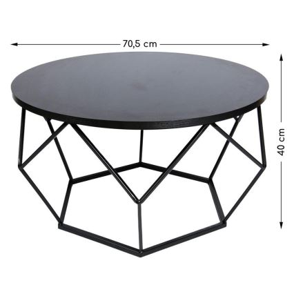 Coffee table DIAMOND 40x70 cm black
