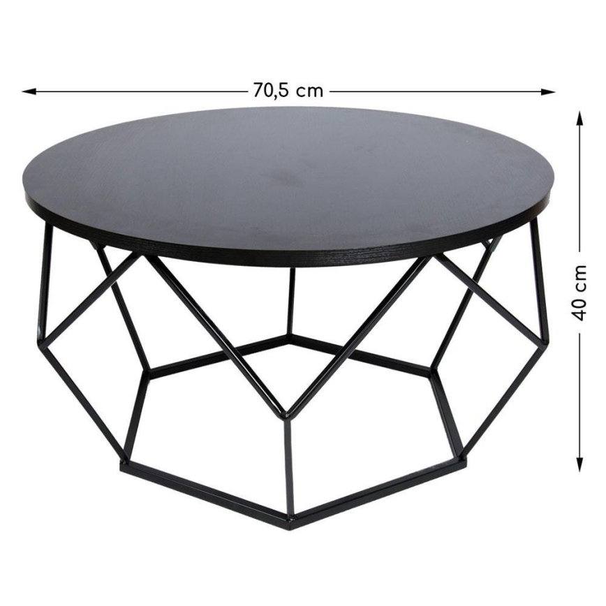 Coffee table DIAMOND 40x70 cm black