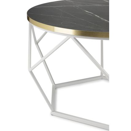 Coffee table DIAMOND 40x70 cm gold/black/white
