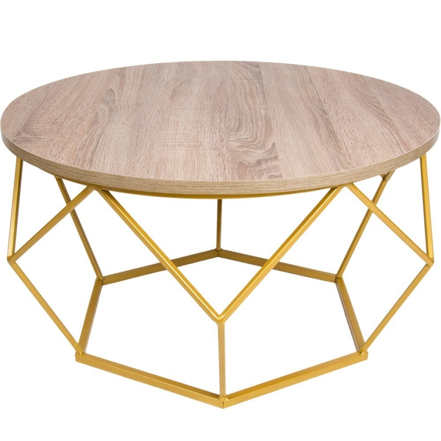 Coffee table DIAMOND 40x70 cm gold/brown