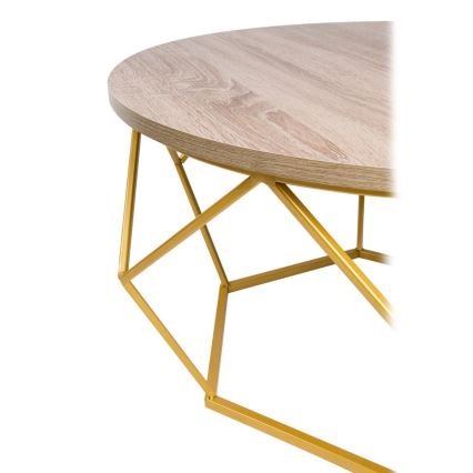Coffee table DIAMOND 40x70 cm gold/brown