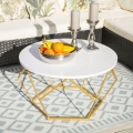 Coffee table DIAMOND 40x70 cm gold/white