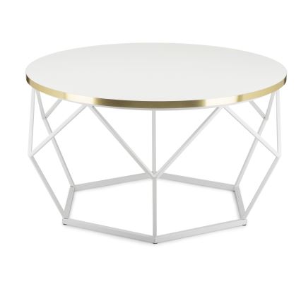 Coffee table DIAMOND 40x70 cm gold/white