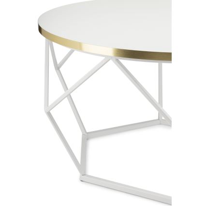 Coffee table DIAMOND 40x70 cm gold/white
