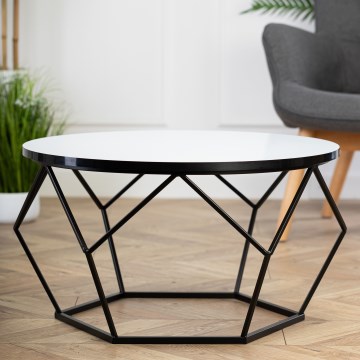 Coffee table DIAMOND 40x70 cm white/black