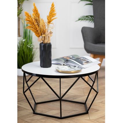 Coffee table DIAMOND 40x70 cm white/black