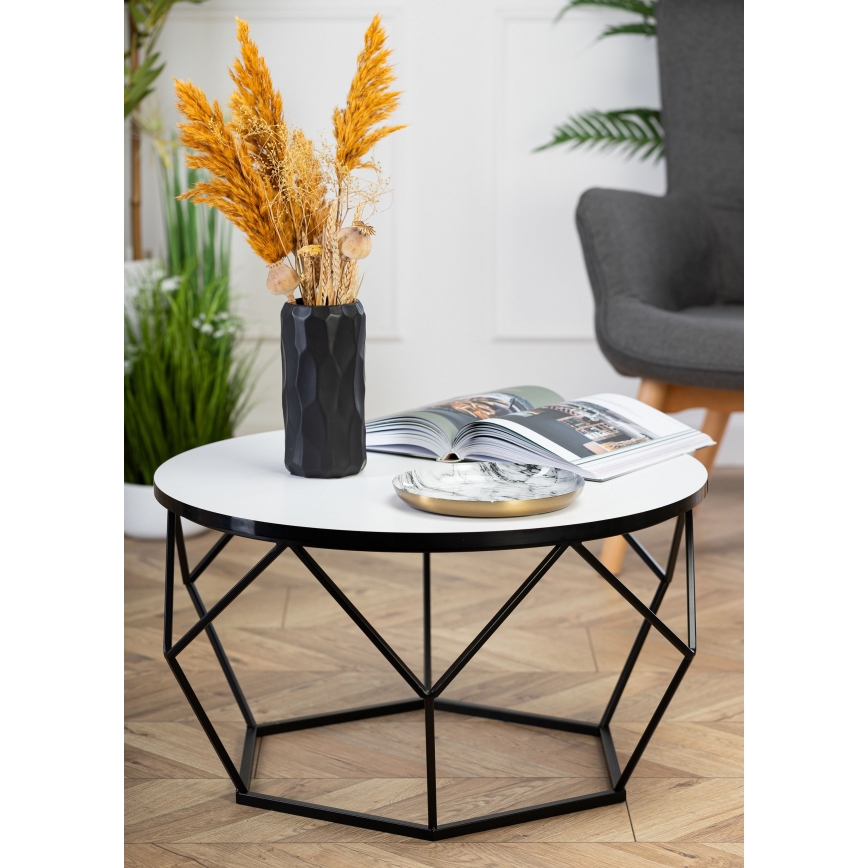 Coffee table DIAMOND 40x70 cm white/black