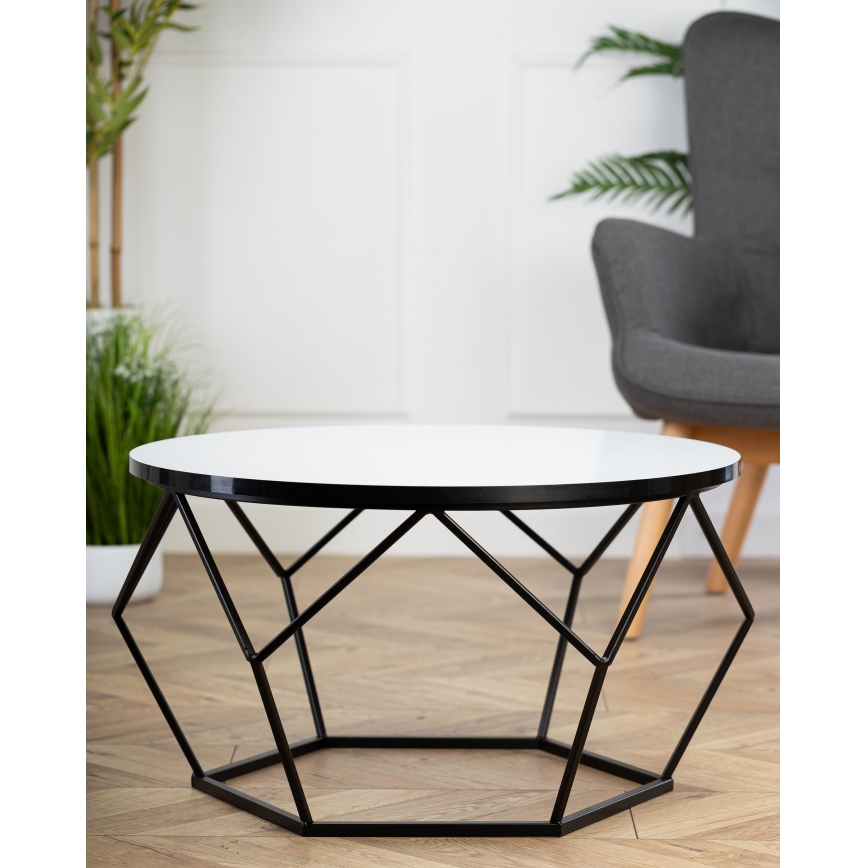 Coffee table DIAMOND 40x70 cm white/black