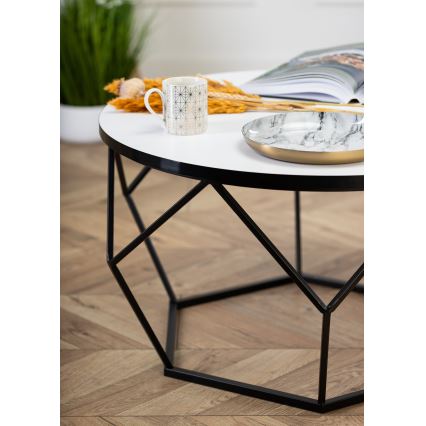 Coffee table DIAMOND 40x70 cm white/black
