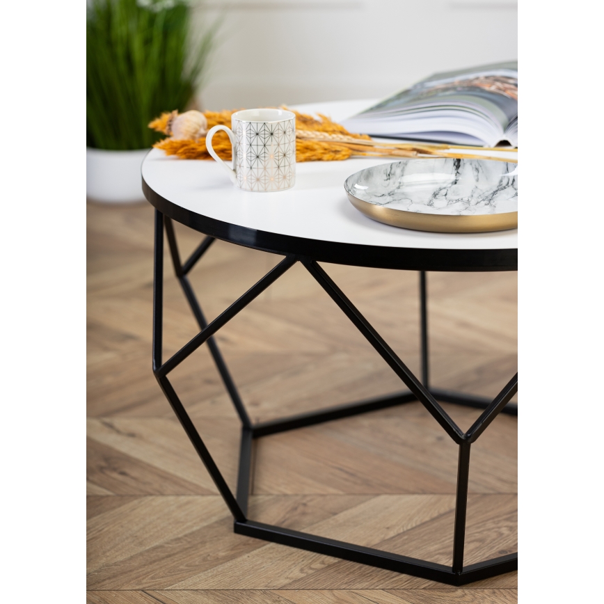 Coffee table DIAMOND 40x70 cm white/black