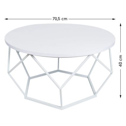 Coffee table DIAMOND 40x70 cm white