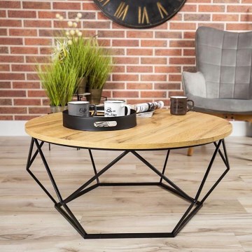 Coffee table DIAMOND 40x90 cm black/brown
