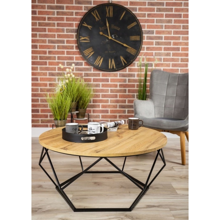 Coffee table DIAMOND 40x90 cm black/brown