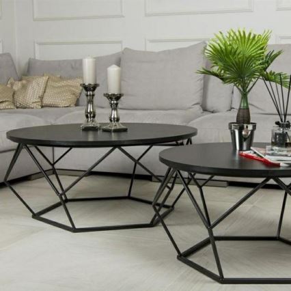 Coffee table DIAMOND 41,5x90 cm black