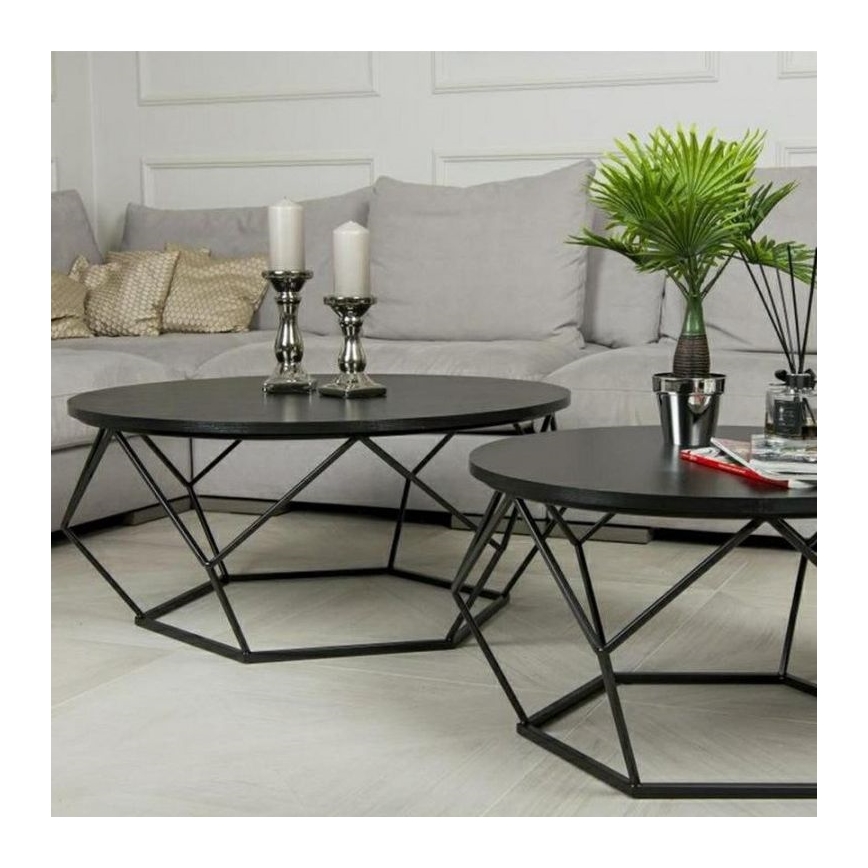 Coffee table DIAMOND 41,5x90 cm black