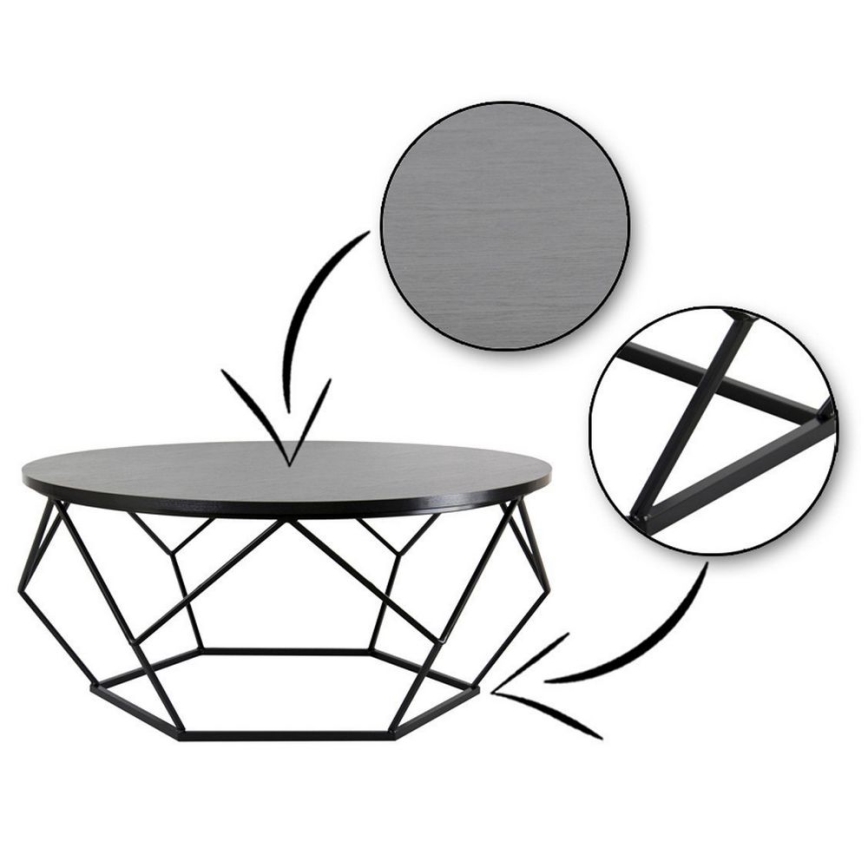 Coffee table DIAMOND 41,5x90 cm black