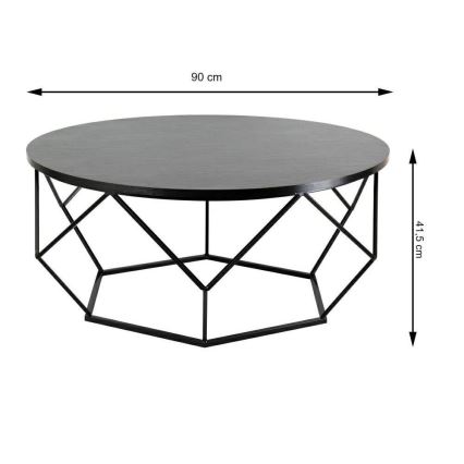 Coffee table DIAMOND 41,5x90 cm black