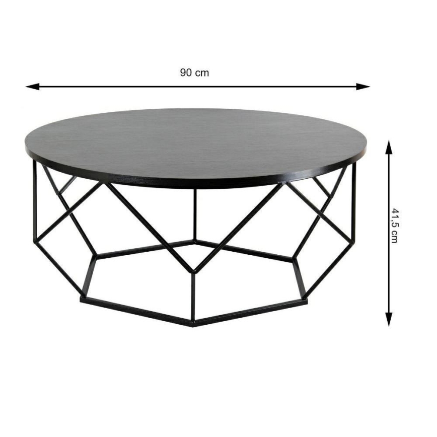 Coffee table DIAMOND 41,5x90 cm black