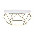 Coffee table DIAMOND 41,5x90 cm gold/white