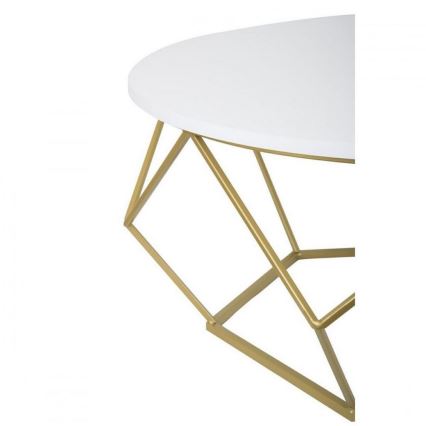 Coffee table DIAMOND 41,5x90 cm gold/white