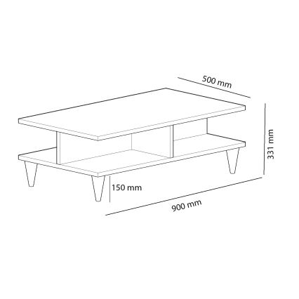 Coffee table DIAMOND brown/black
