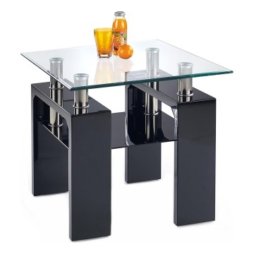 Coffee table DIANA 55x60 cm black/clear