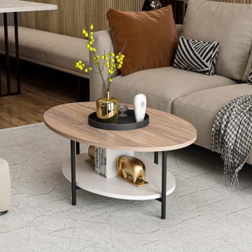 Coffee table ELIS 36x90 cm oak/white