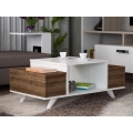 Coffee table ERIBERTO 43,8x90 cm brown/white