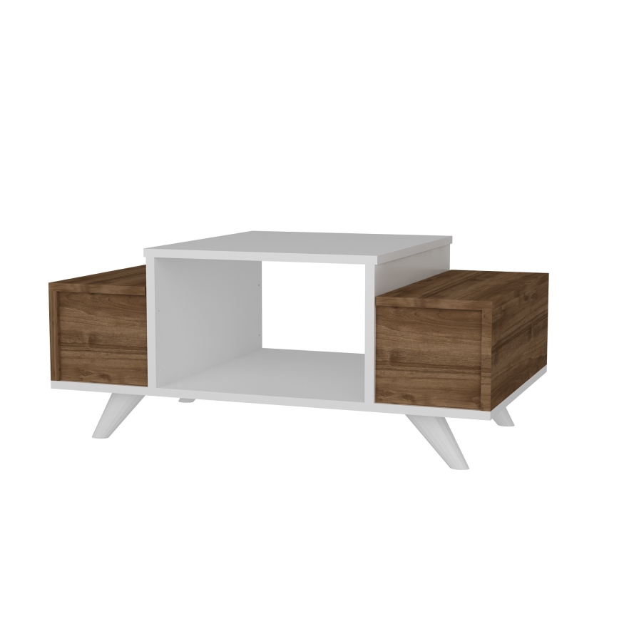 Coffee table ERIBERTO 43,8x90 cm brown/white