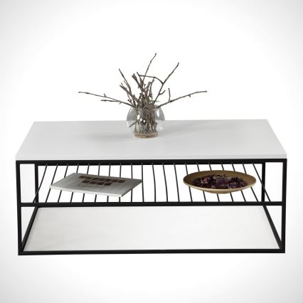 Coffee table ETNA 43x95 cm white/black