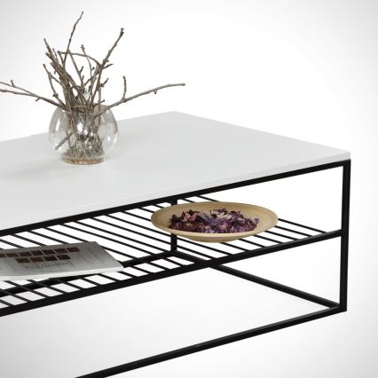 Coffee table ETNA 43x95 cm white/black