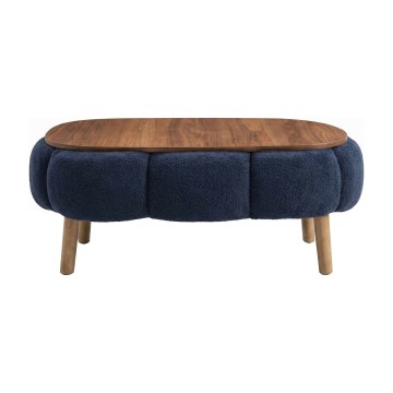Coffee table FELPO 68x98 cm blue/walnut