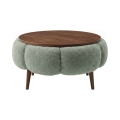 Coffee table FELPO Ø 60 cm green/walnut