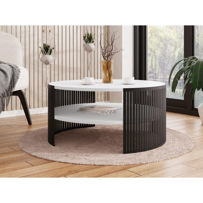 Coffee table FIKOLI 40x75 cm black/white