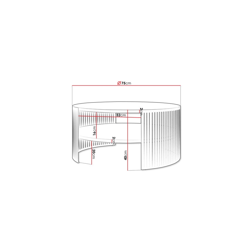 Coffee table FIKOLI 40x75 cm black/white