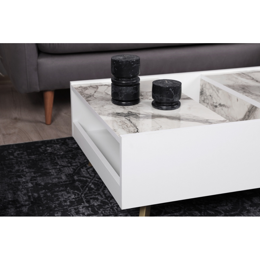 Coffee table FRIDA 63x90 cm white