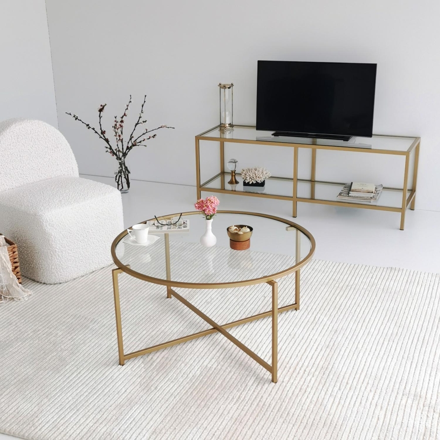 Coffee table GOLD SUN 40x83 cm gold