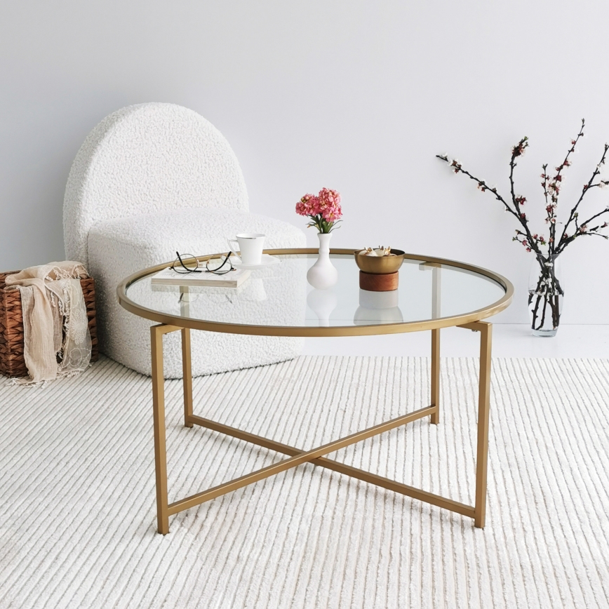 Coffee table GOLD SUN 40x83 cm gold