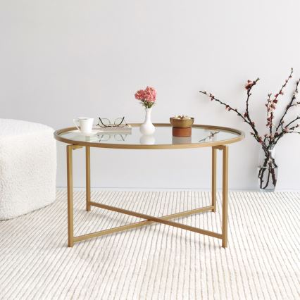 Coffee table GOLD SUN 40x83 cm gold